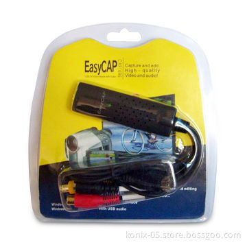 USB 2.0 Video Capture with Audio, Supports NTSC and PAL Video Format